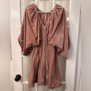 Free People Portia Velvet Babydoll Minidress